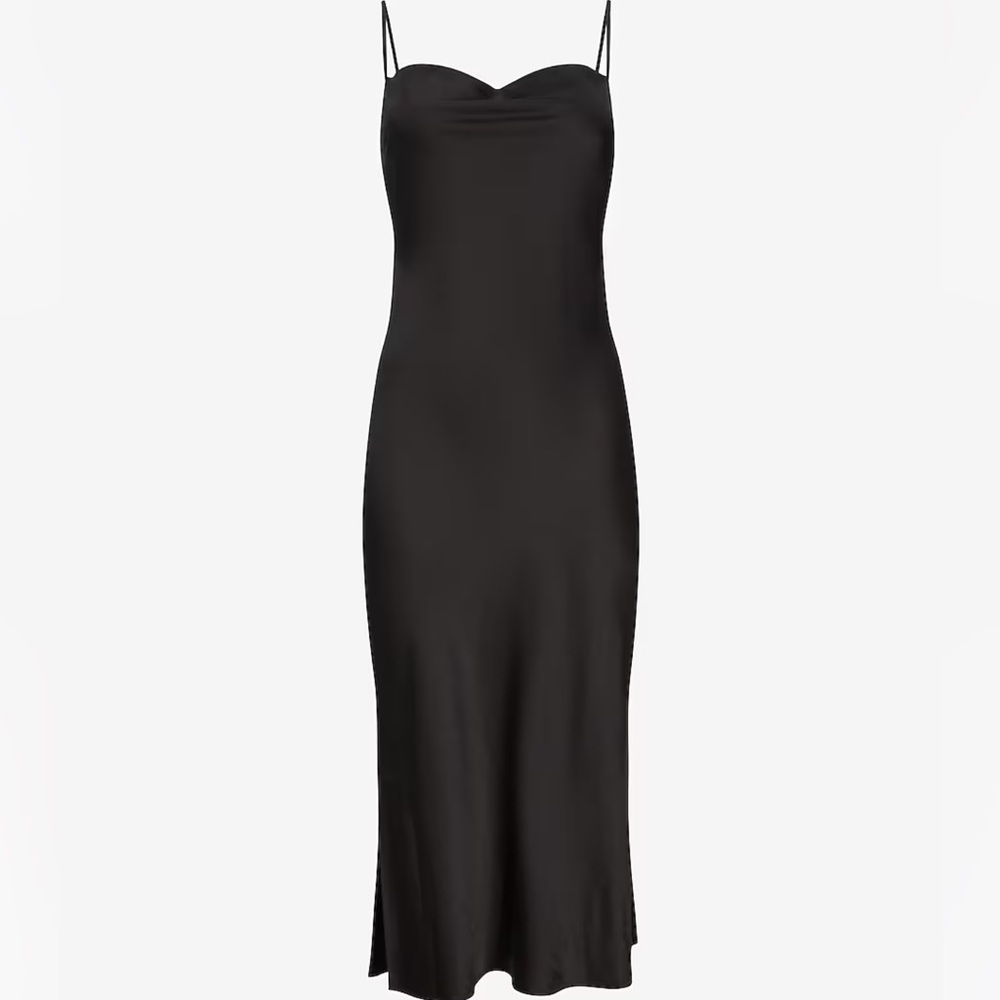 Express cowl neck satin dress size small